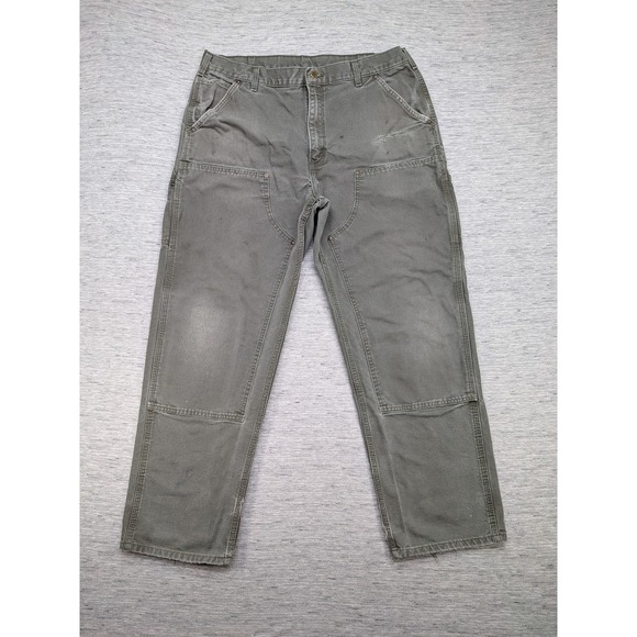 Vtg Carhartt B136 Pants Mens 38x31 Original Dungaree Fit Double‎ Knee Canvas